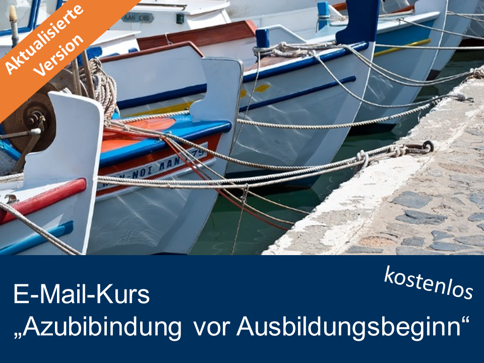 Titelbild zum E-Mail-Kurs: Azubibindung vor Ausbildungsbeginn - überarbeitet